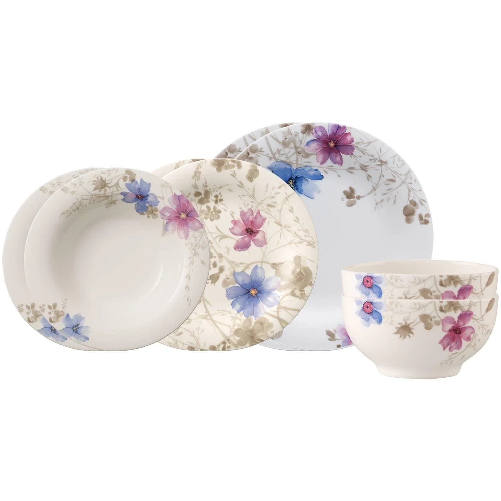 Villeroy & Boch Einsteiger-Set Mariefleur Gris Basic 8-teilig bunt