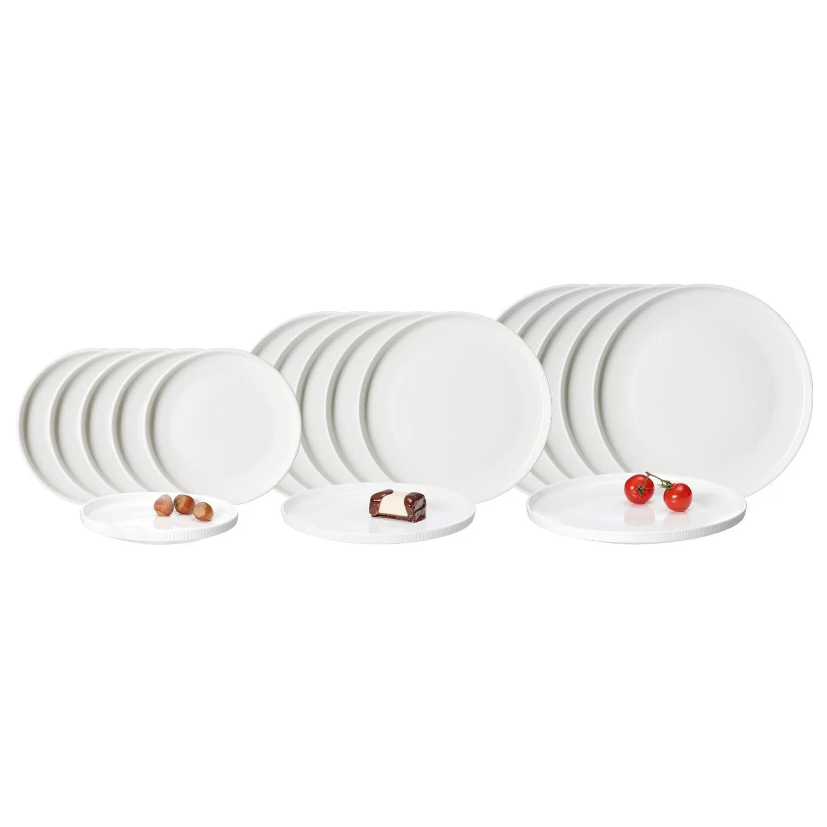 Ritzenhoff & Breker Teller-Set Kelly 18-teilig Weiß Modern