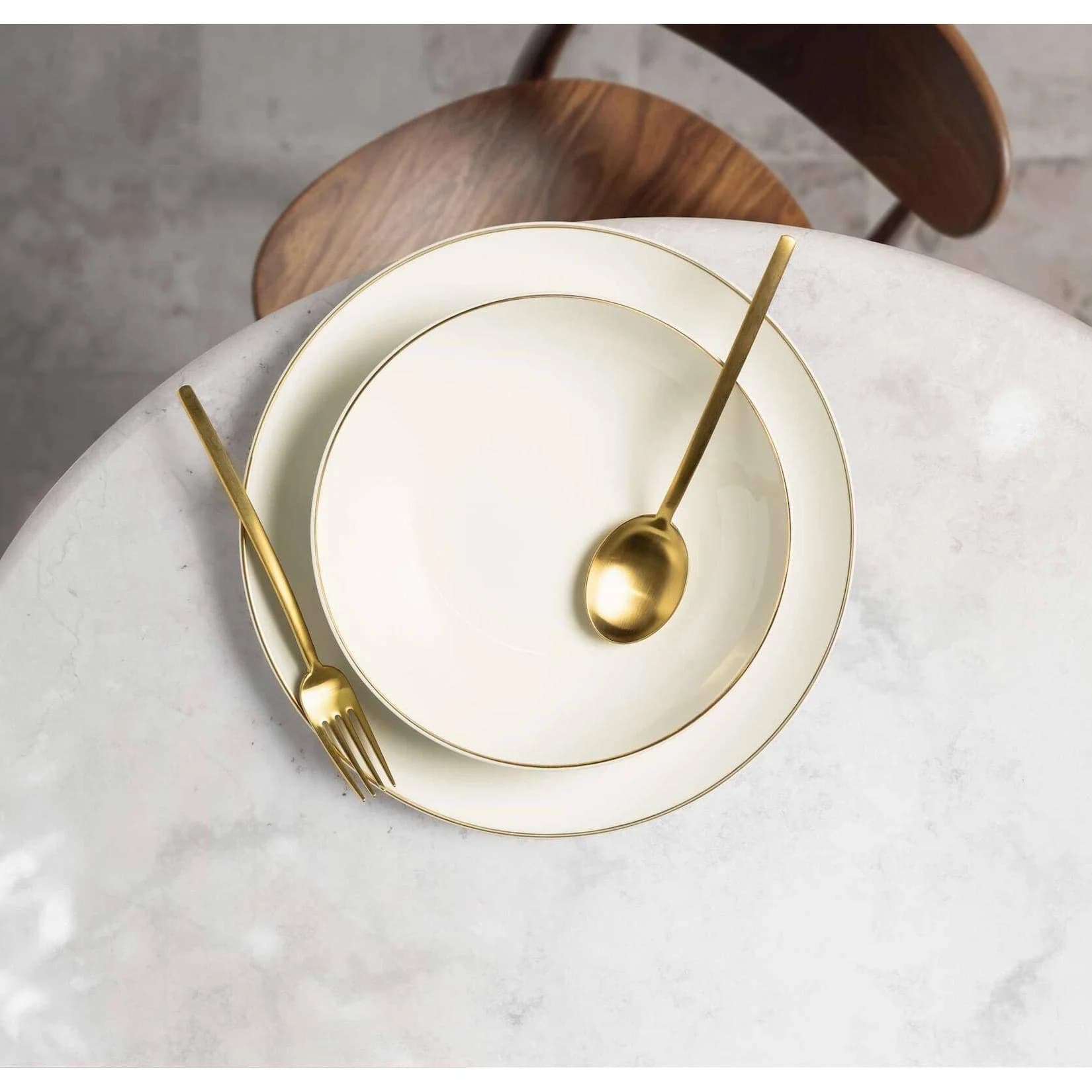 Seltmann Weiden Suppen-Set Savona Goldlinie 7er Set Beige/Gold