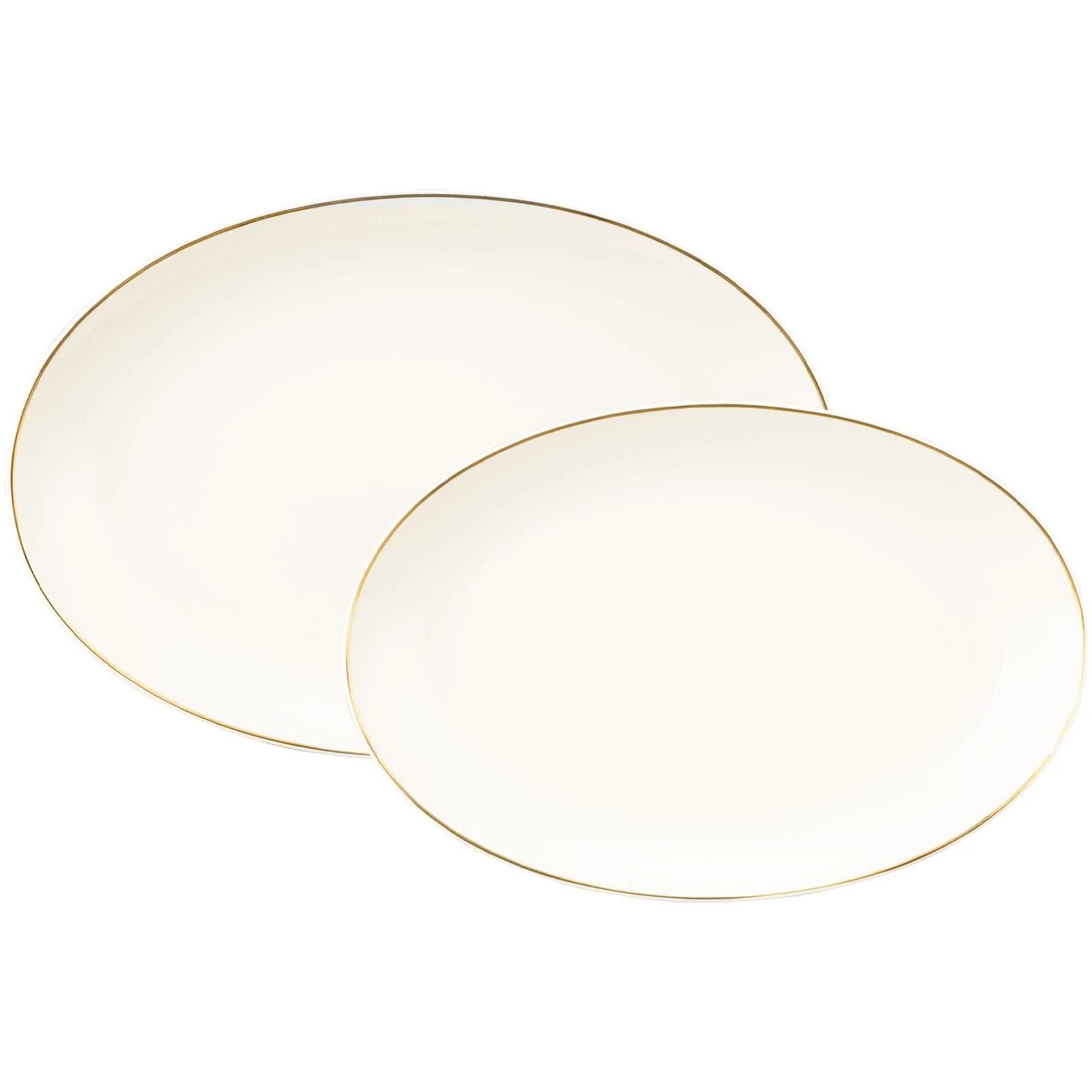 Seltmann Weiden Servierplatten-Set Savona Goldlinie 2-teilig Creme