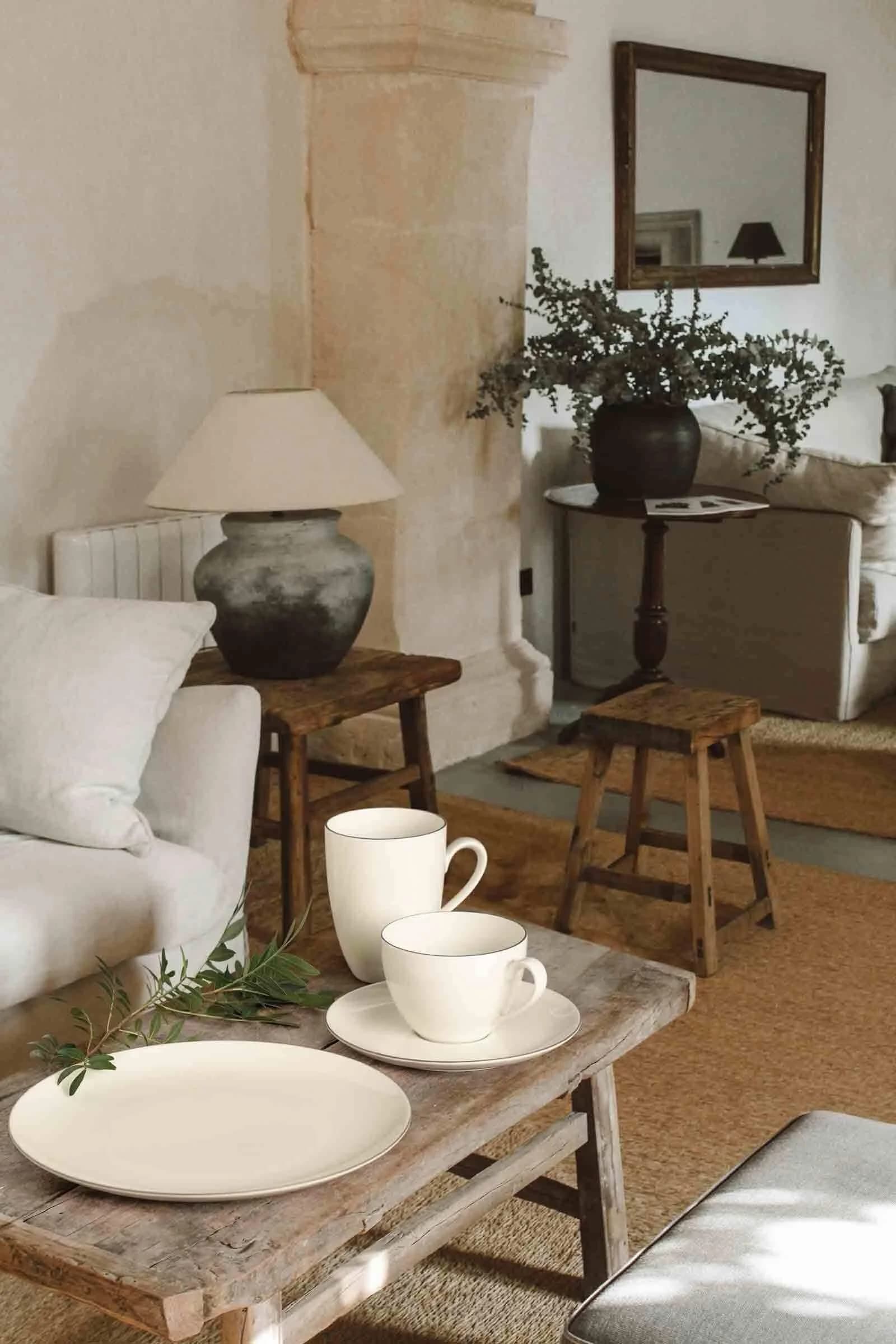 Seltmann Weiden Henkelbecher Savona 6er Set Creme Grau Porzellan - Bild 2