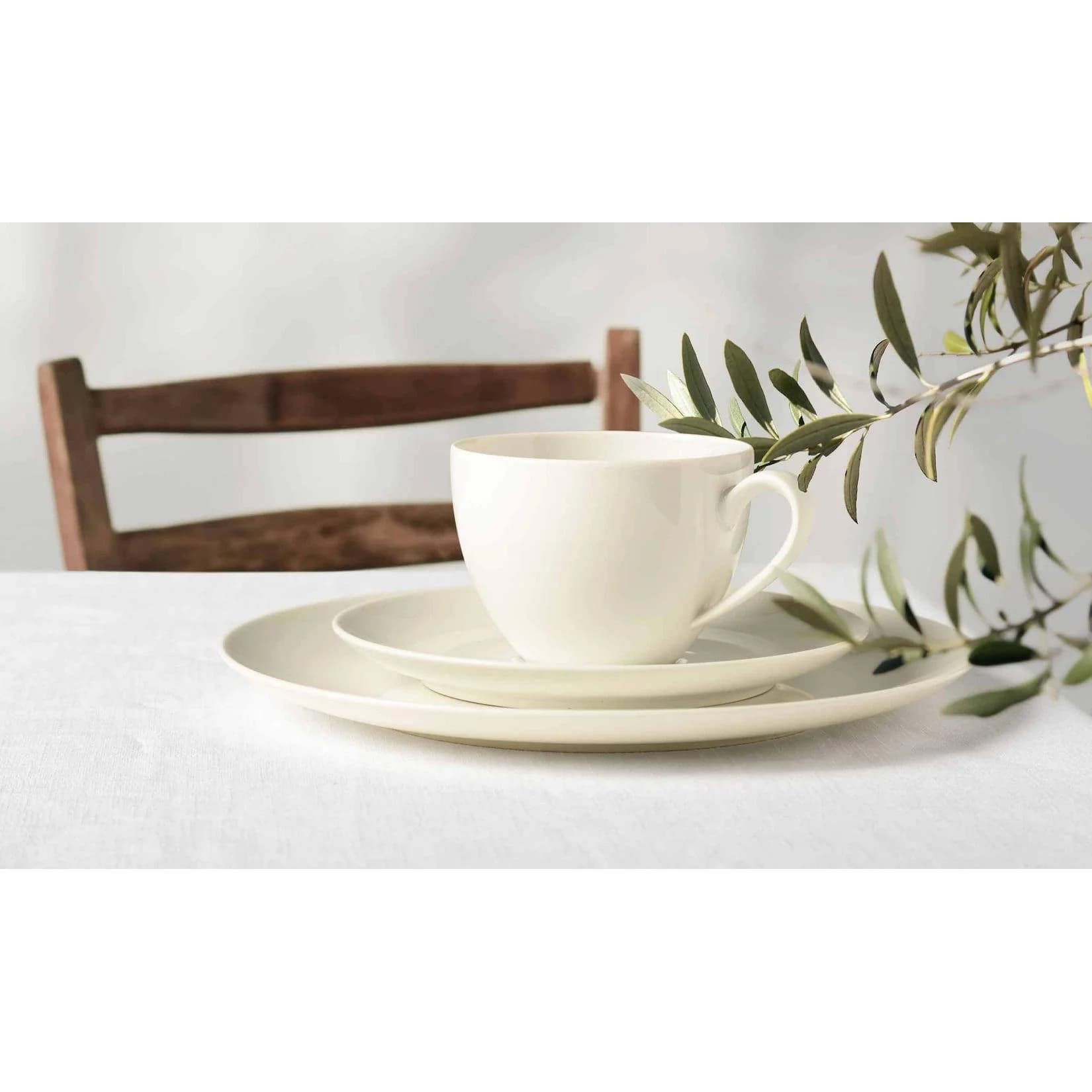 Seltmann Weiden Kaffeetassen mit Untertassen Savona Fine Diamond 6er Set Creme