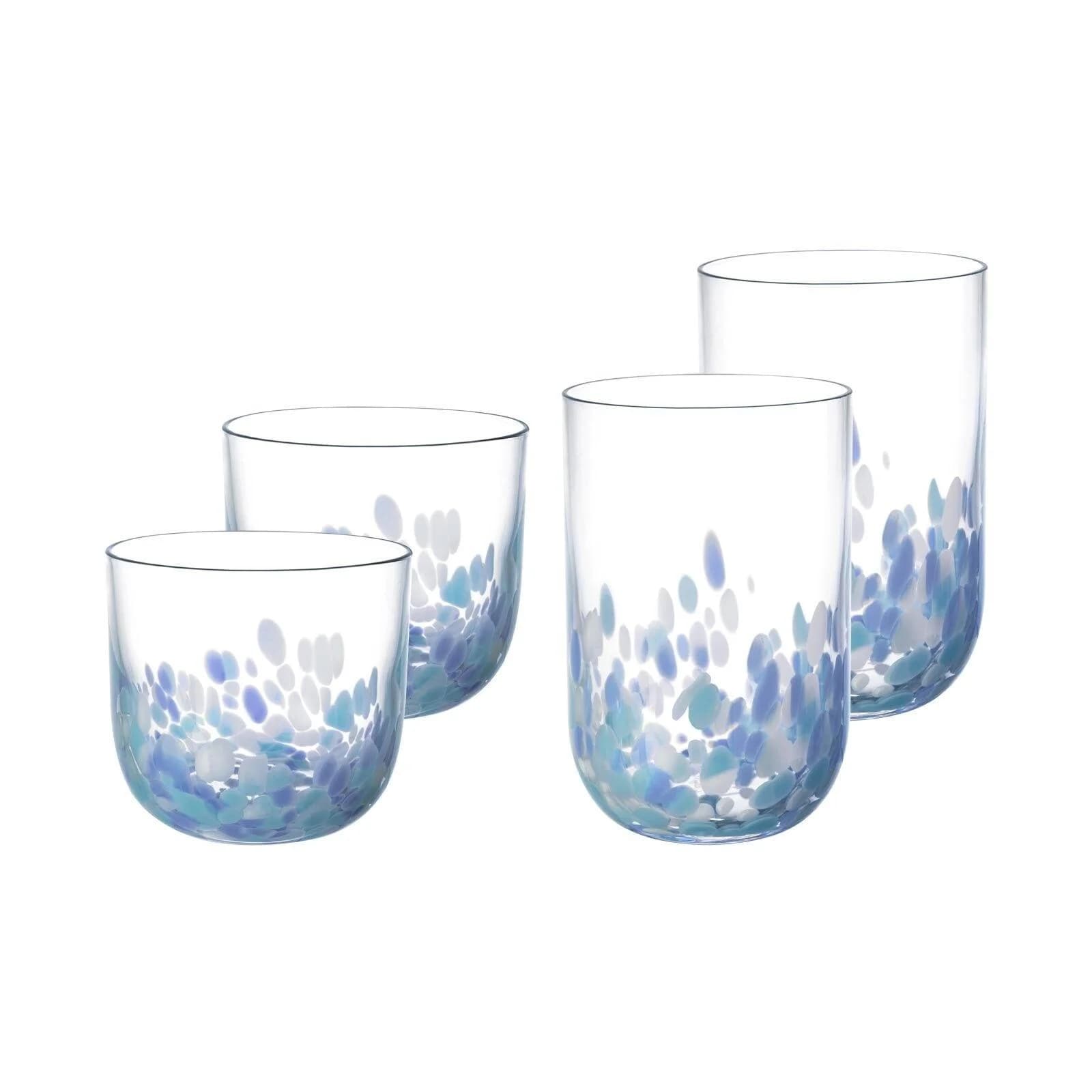 Villeroy & Boch Like Confetti Aqua Glas-Set 4-teilig Blau