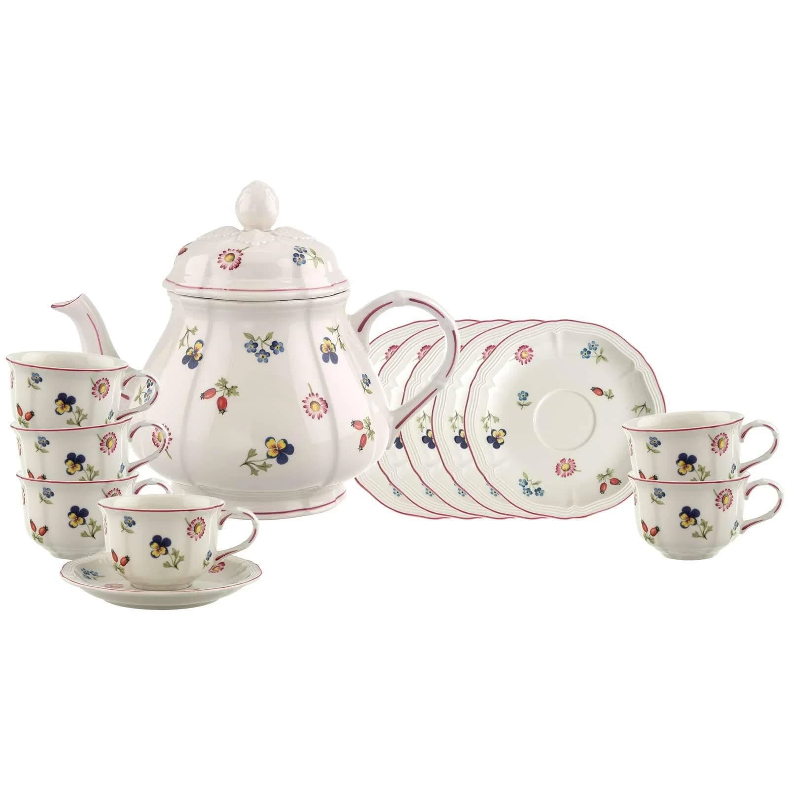 Villeroy & Boch Teeservice Petite Fleur 13er Set Weiß