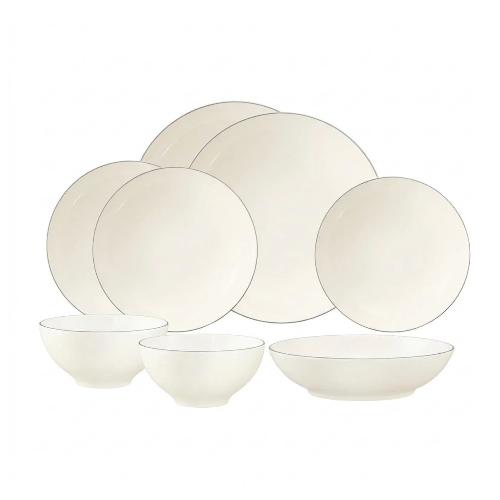 Seltmann Weiden Einsteiger-Set Savona Grey Line 8-teilig Beige/Grau