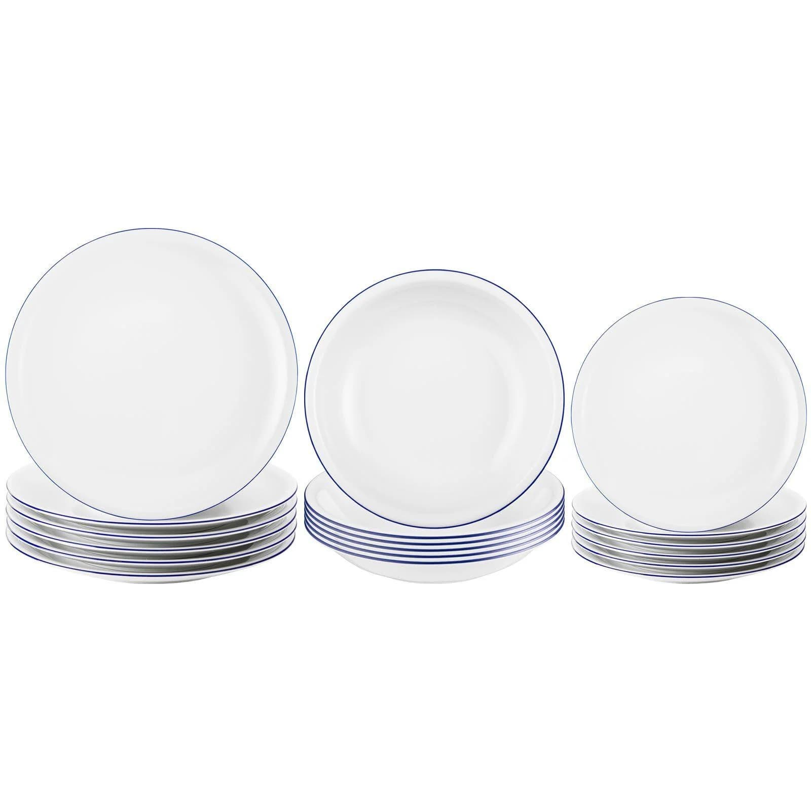 Seltmann Weiden Teller-Set Compact Blaurand 18-teilig Weiß-Blau - Bild 3