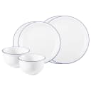 Seltmann Weiden Geschirr-Set Compact Blaurand 6-teilig Weiß-Blau Bild 2
