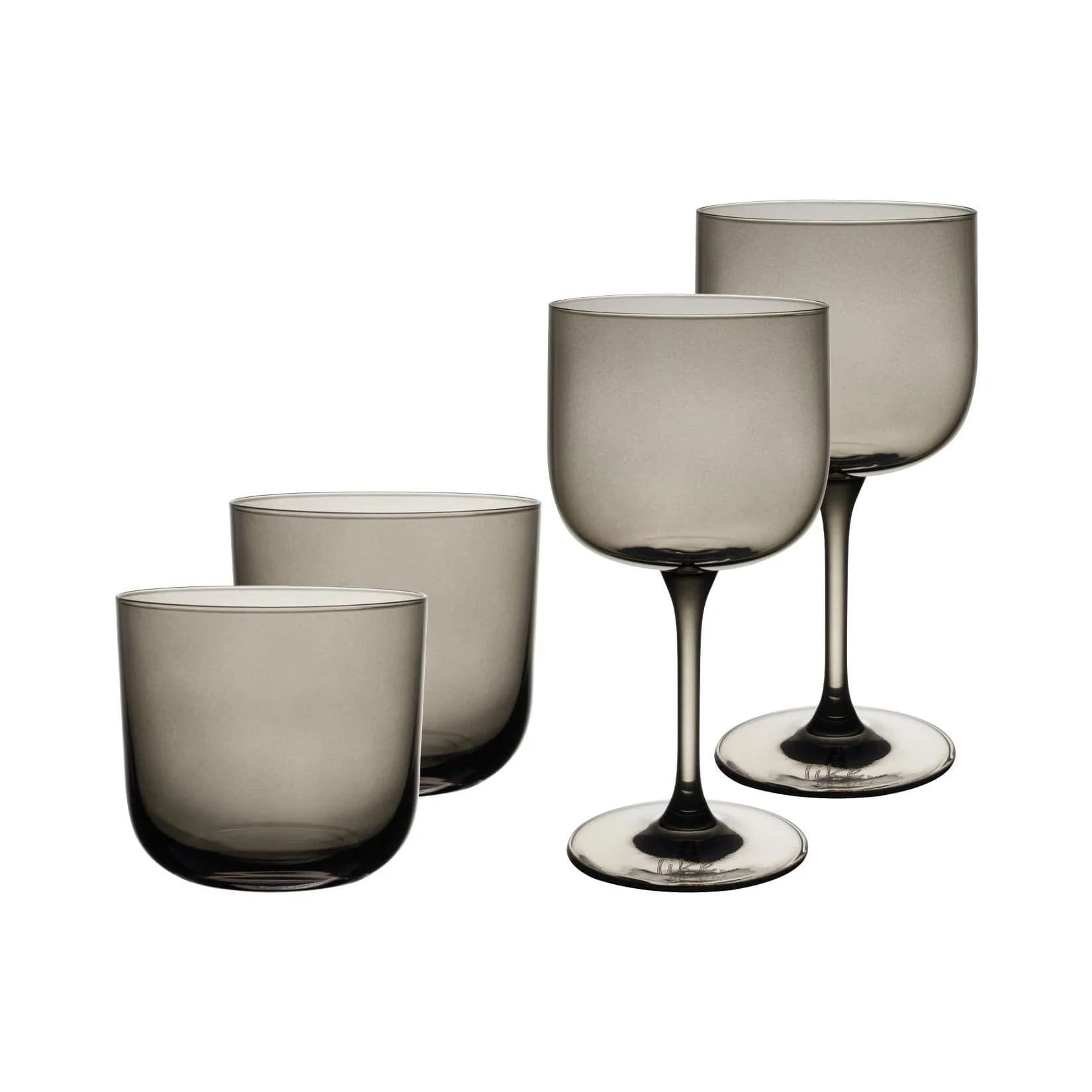 like. by Villeroy & Boch Wein- und Wassergläser Like Glass 4er Set Transparent