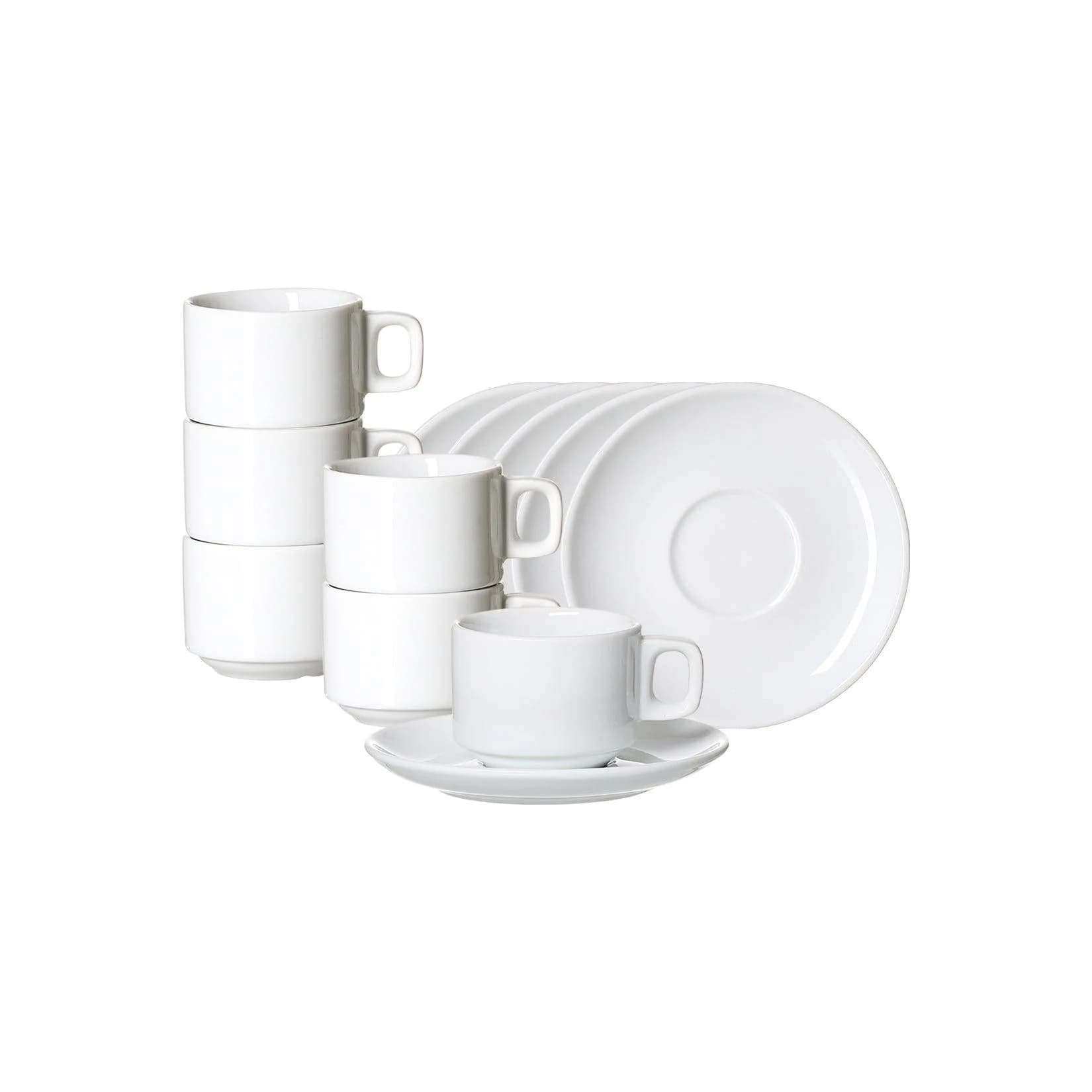 Ritzenhoff & Breker Espressotasse Bianco 85 ml 6er Set Weiß