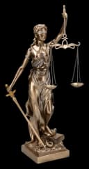 Figuren Shop GmbH Justitia Statue 34 cm Bronze Kunststein Bild 2