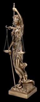 Figuren Shop GmbH Justitia Statue 34 cm Bronze Kunststein Bild 3