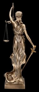 Figuren Shop GmbH Justitia Statue 34 cm Bronze Kunststein Bild 5