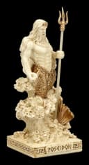 Poseidon Dekofigur Veronese Studio Collection Kunststein Handbemalt Bild 3