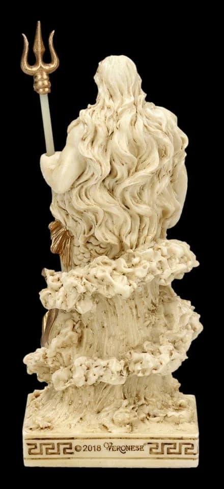 Poseidon Dekofigur Veronese Studio Collection Kunststein Handbemalt - Bild 5