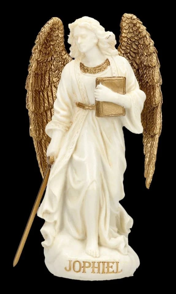 Figuren Shop GmbH Erzengel Jophiel Miniatur Figur Creme-Gold Kunststein - Bild 2