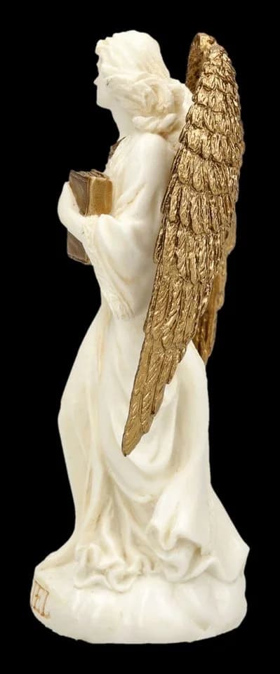 Figuren Shop GmbH Erzengel Jophiel Miniatur Figur Creme-Gold Kunststein - Bild 4