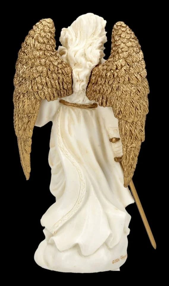 Figuren Shop GmbH Erzengel Jophiel Miniatur Figur Creme-Gold Kunststein - Bild 5