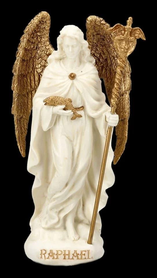 Figuren Shop GmbH Erzengel Raphael Figur Veronese Miniatur Engel Statue 10 cm - Bild 2