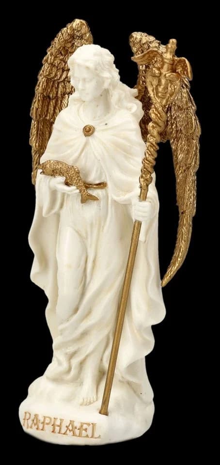 Figuren Shop GmbH Erzengel Raphael Figur Veronese Miniatur Engel Statue 10 cm - Bild 3