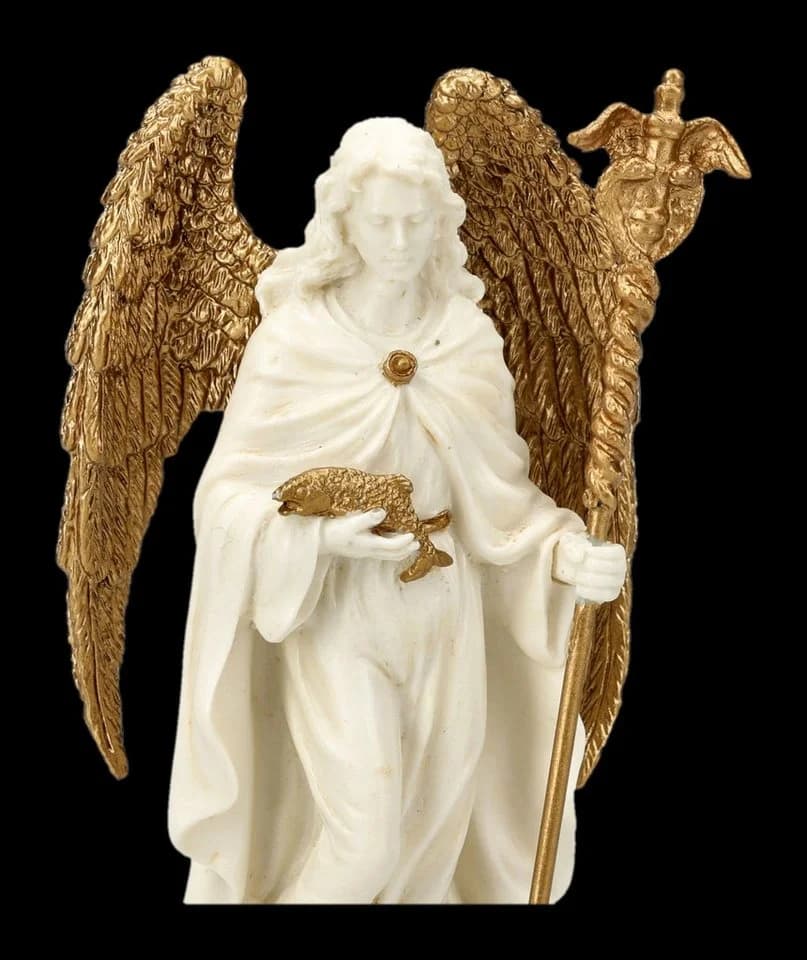Figuren Shop GmbH Erzengel Raphael Figur Veronese Miniatur Engel Statue 10 cm - Bild 4