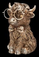 Figuren Shop GmbH Gentleman Hochlandkuh Figur mit Brille & Fliege Bild 3