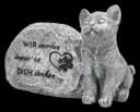 Katzen Gedenkstein Grabdeko 15cm - Trauer Figur mit Herz Spruch Bild 3