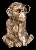 Figuren Shop GmbH Gentleman Affe Figur – Lustige Tier Statue mit Brille Bild 1