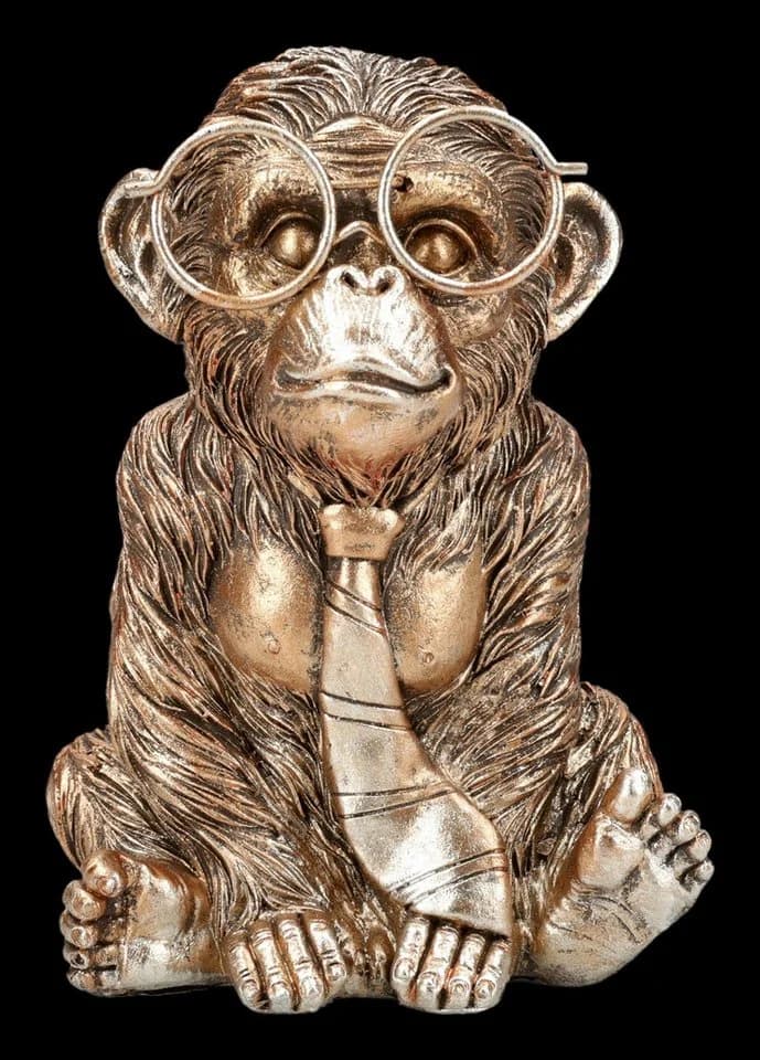 Figuren Shop GmbH Gentleman Affe Figur – Lustige Tier Statue mit Brille - Bild 2
