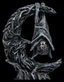 Figuren Shop GmbH Fledermaus Figur Gothic Statue mit Halbmond Nightwing Moon Bild 5