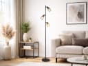 Reality Leuchten LED Stehlampe 3 schwenkbare Spots Schwarz/Amber Bild 1
