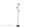 Reality Leuchten LED Stehlampe 3 schwenkbare Spots Schwarz/Amber Bild 2