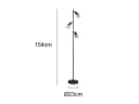 Reality Leuchten LED Stehlampe 3 schwenkbare Spots Schwarz/Amber Bild 4