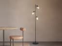 Reality Leuchten LED Stehlampe 3 schwenkbare Spots Schwarz/Amber Bild 5