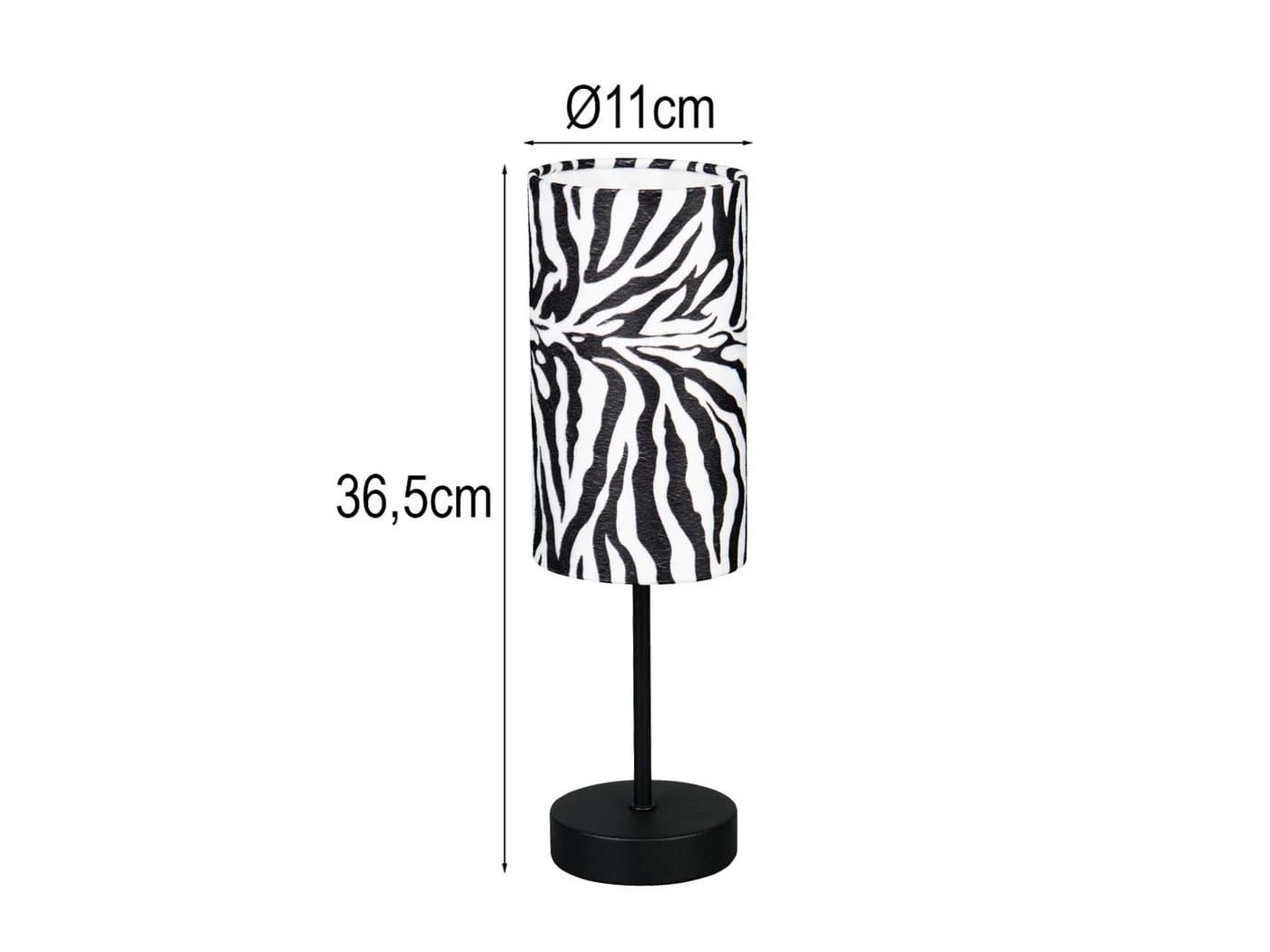 Reality Leuchten LED Nachttischlampe Zebramuster Dimmfunktion - Bild 4