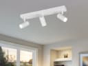 Reality Leuchten LED Deckenstrahler 3-flammig Weiß Schwenkbar Dimmbar Bild 3