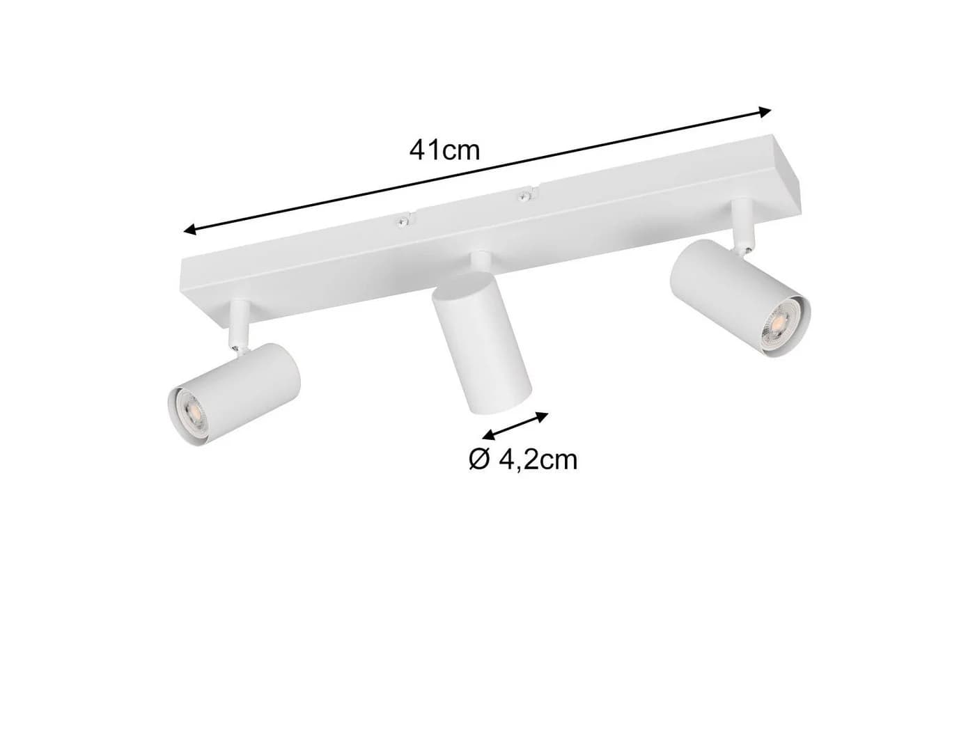 Reality Leuchten LED Deckenstrahler 3-flammig Weiß Schwenkbar Dimmbar - Bild 4