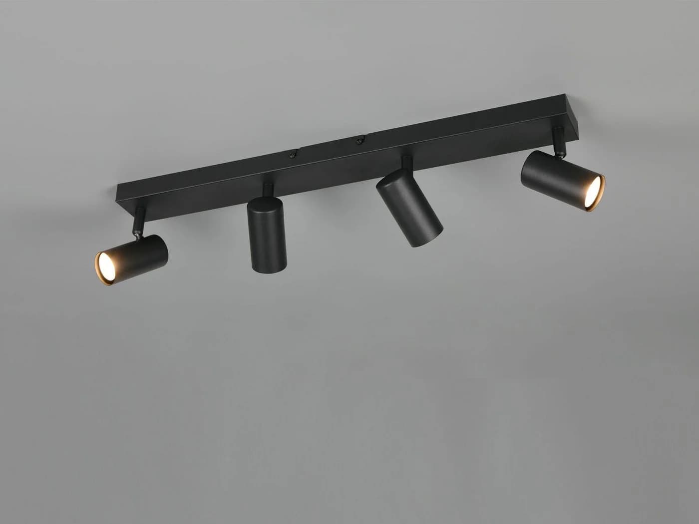 Reality Leuchten LED Deckenstrahler 4-flammig Schwarz schwenkbar