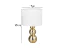 Reality Leuchten LED Nachttischlampe Keramik Gold Stoffschirm Weiß Bild 4