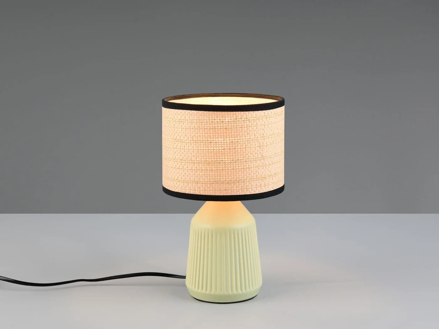 Reality Leuchten LED Nachttischlampe Grün Keramik & Papier - Bild 3