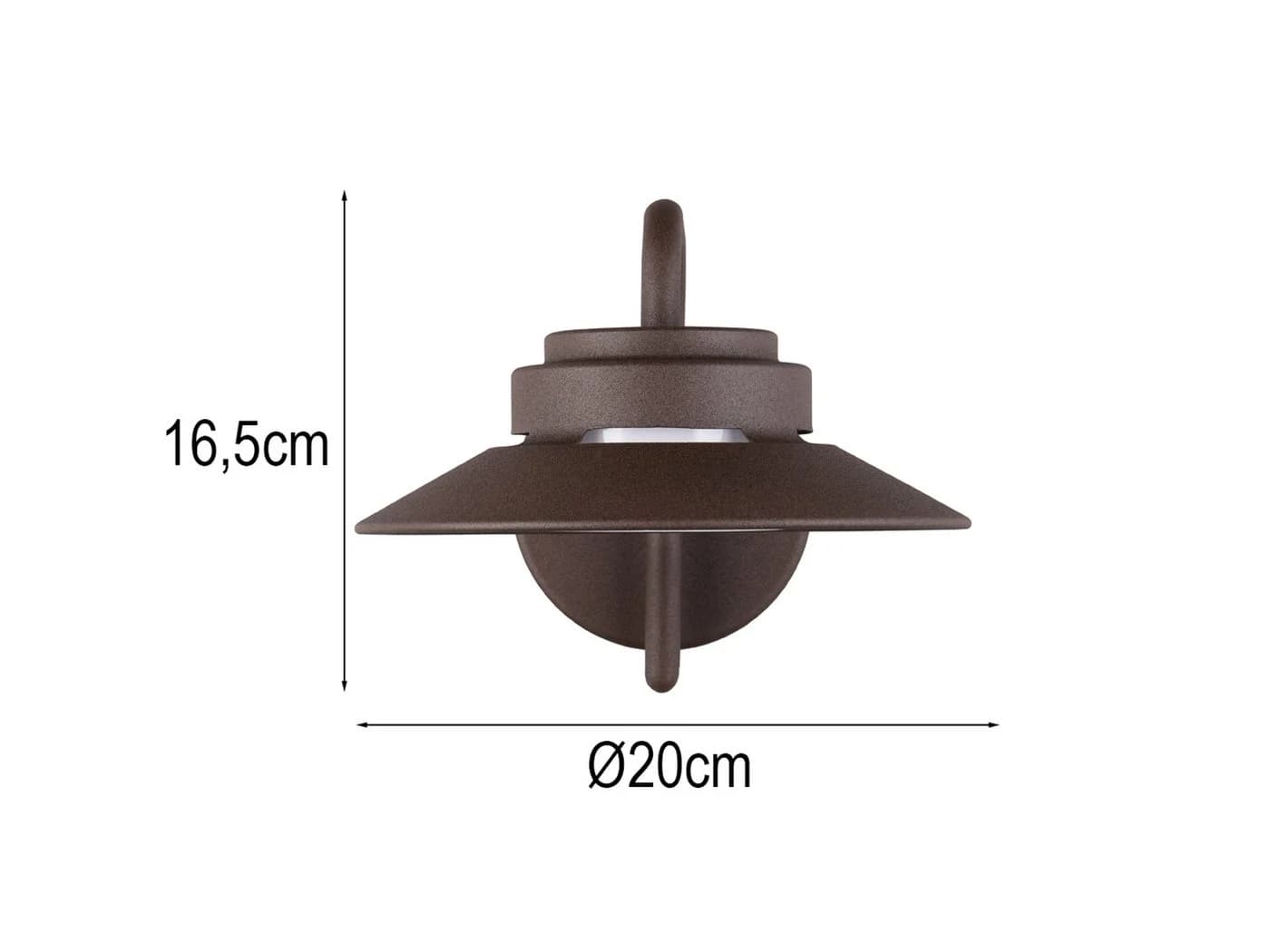 TRIO Leuchten LED Außen-Wandleuchte Aluminium Rostoptik - Bild 4