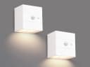 Reality Leuchten LED Außen-Wandleuchte Solar 2er Set Weiß Bild 1