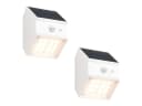 Reality Leuchten LED Außen-Wandleuchte Solar 2er Set Weiß Bild 2