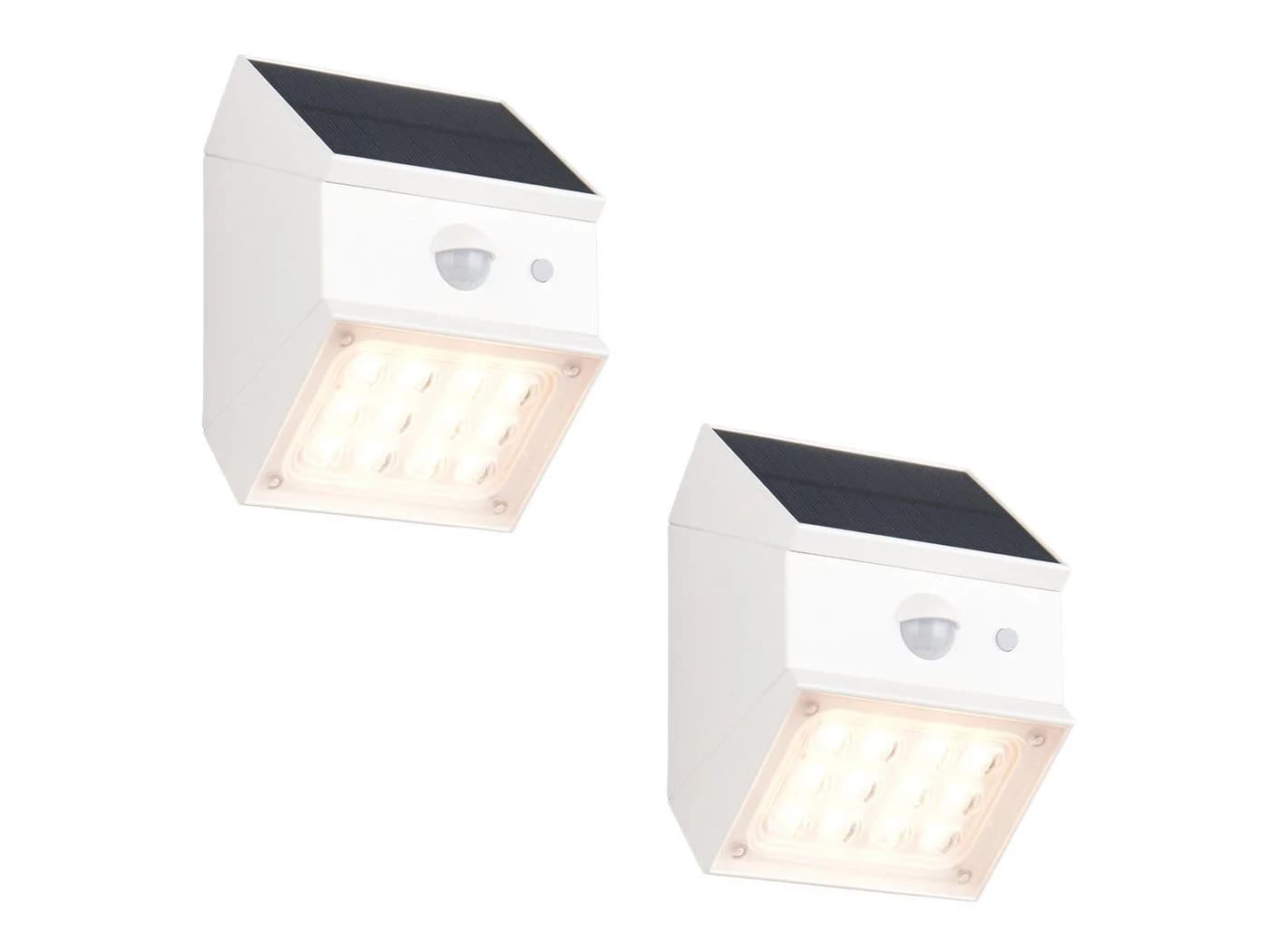 Reality Leuchten LED Außen-Wandleuchte Solar 2er Set Weiß - Bild 2