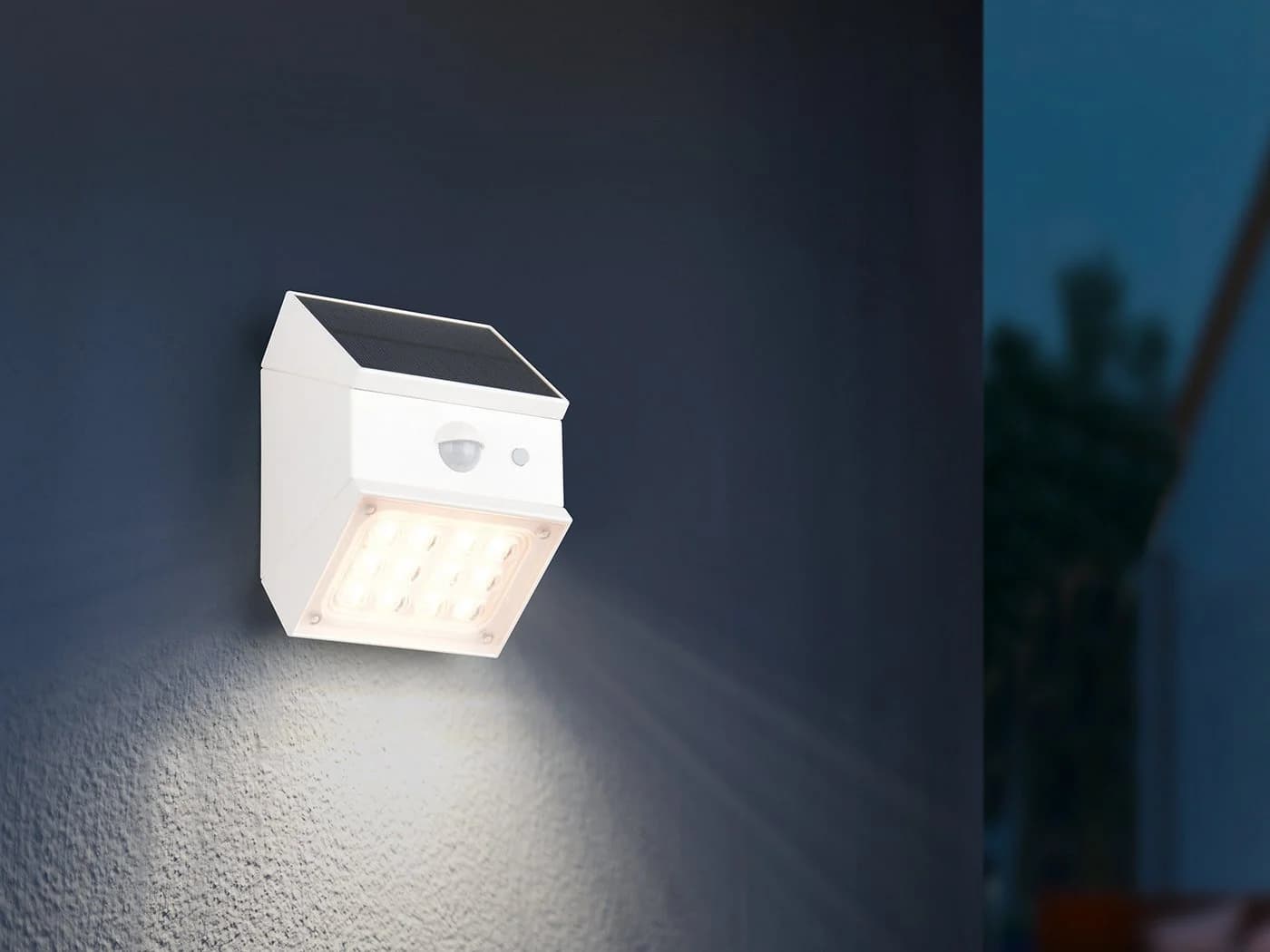 Reality Leuchten LED Außen-Wandleuchte Solar 2er Set Weiß - Bild 4