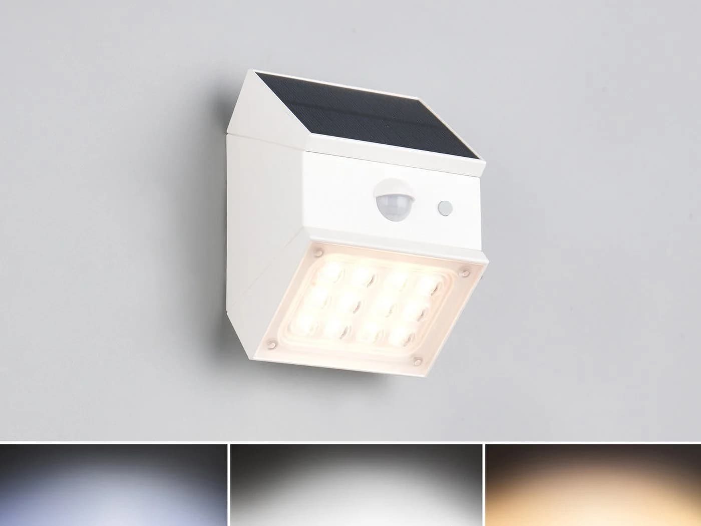 Reality Leuchten LED Außen-Wandleuchte Solar 2er Set Weiß - Bild 5