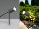 Reality Leuchten LED Gartenstrahler Anthrazit mit Erdspieß Bild 1