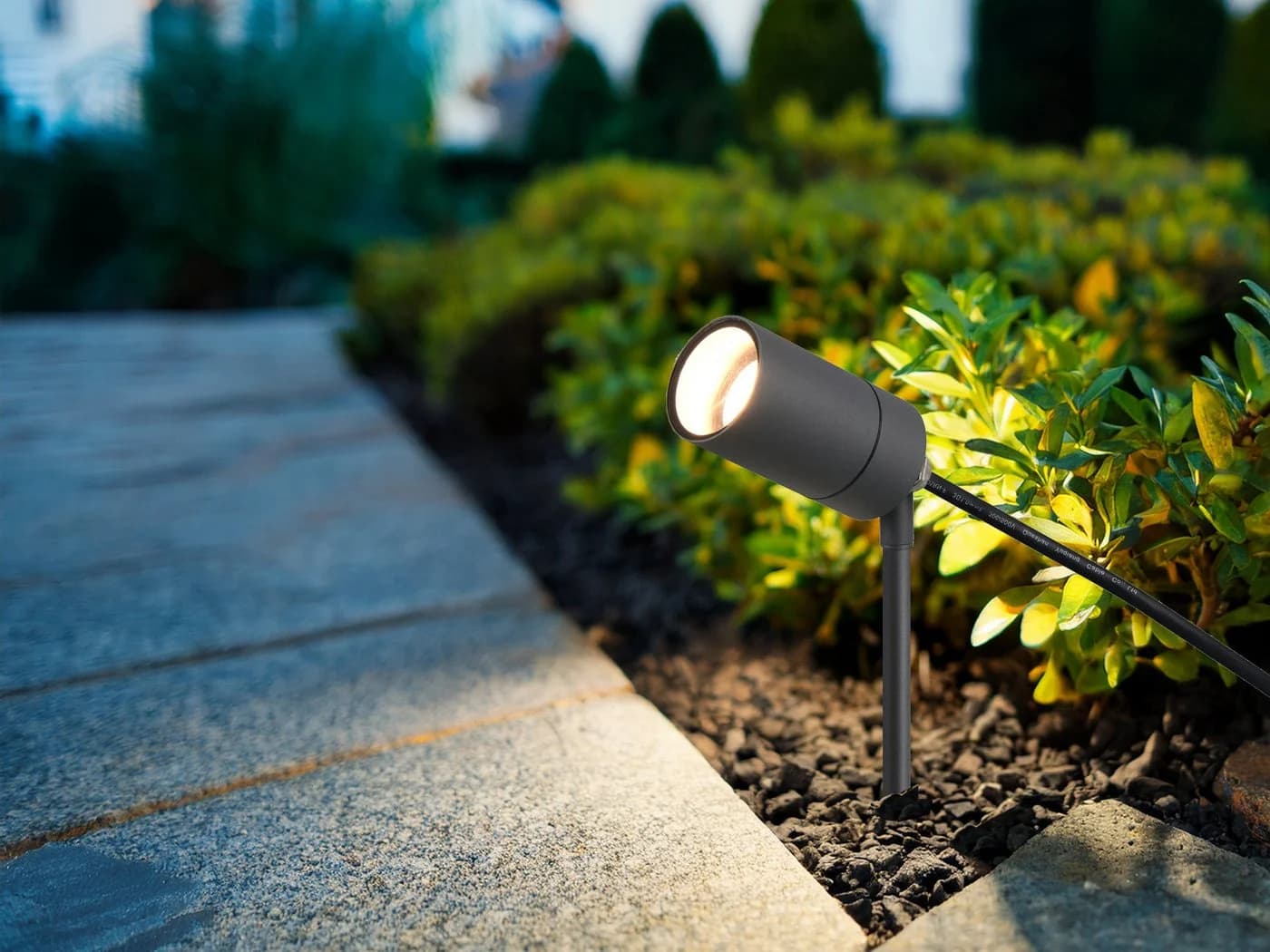 Reality Leuchten LED Gartenstrahler Anthrazit mit Erdspieß - Bild 5