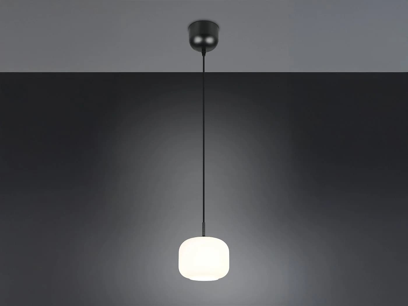 Reality Leuchten LED Pendelleuchte Weiß Glas Ø 15cm Dimmbar - Bild 2