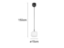 Reality Leuchten LED Pendelleuchte Weiß Glas Ø 15cm Dimmbar Bild 3