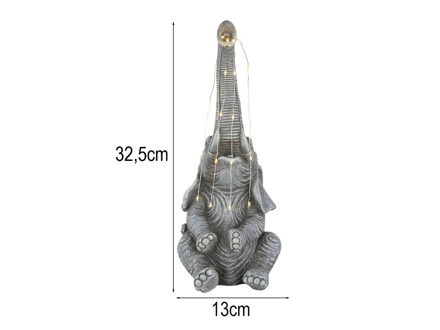 GLOBO LIGHTING LED Solarleuchte Elefant Grau 2er Set - Bild 3